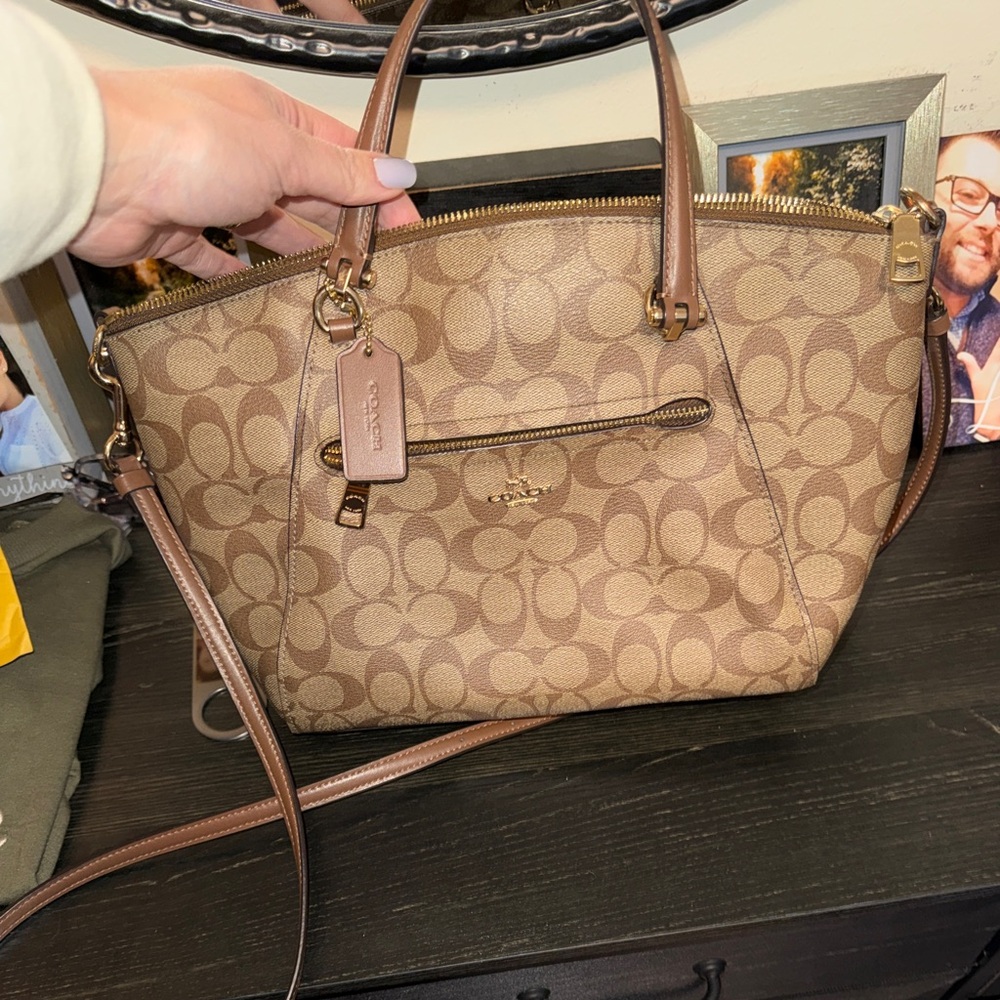 Coach Tan Signature Crossbody Bag